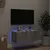 Produktbild 3 för Väggmonterad tv-bänk LED grå sonoma 80x35x31 cm