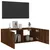 Produktbild 6 för Väggmonterad tv-bänk LED brun ek 80x35x31 cm
