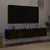 Produktbild 3 för Väggmonterad tv-bänk LED 2 st brun ek 80x35x31 cm