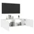 Produktbild 8 för Väggmonterad tv-bänk LED vit 100x35x31 cm