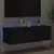 Produktbild 4 för Väggmonterad tv-bänk LED svart 100x35x31 cm
