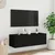 Produktbild 6 för Väggmonterad tv-bänk LED svart 100x35x31 cm