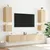 Produktbild 7 för Väggmonterad tv-bänk LED sonoma-ek 100x35x31 cm