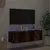 Produktbild 5 för Väggmonterad tv-bänk LED rökfärgad ek 100x35x31 cm