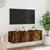 Produktbild 6 för Väggmonterad tv-bänk LED rökfärgad ek 100x35x31 cm