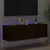 Produktbild 4 för Väggmonterad tv-bänk LED brun ek 100x35x31 cm