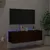 Produktbild 5 för Väggmonterad tv-bänk LED brun ek 100x35x31 cm