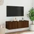Produktbild 6 för Väggmonterad tv-bänk LED brun ek 100x35x31 cm