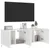 Produktbild 7 för Väggmonterad tv-bänk LED 2 st vit 60x35x41 cm