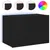 Produktbild 2 för Väggmonterad tv-bänk LED svart 60x35x41 cm