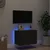 Produktbild 4 för Väggmonterad tv-bänk LED svart 60x35x41 cm
