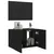 Produktbild 7 för Väggmonterad tv-bänk LED svart 60x35x41 cm