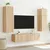 Produktbild 6 för Väggmonterad tv-bänk LED 2 st sonoma-ek 60x35x41 cm