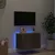 Produktbild 4 för Väggmonterad tv-bänk LED rökfärgad ek 60x35x41 cm