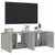 Produktbild 7 för Väggmonterad tv-bänk LED 2 st grå sonoma 60x35x41 cm