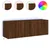 Produktbild 2 för Väggmonterad tv-bänk LED 2 st brun ek 60x35x41 cm