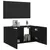Produktbild 7 för Väggmonterad tv-bänk LED svart 80x35x41 cm