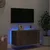 Produktbild 4 för Väggmonterad tv-bänk LED rökfärgad ek 80x35x41 cm
