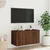 Produktbild 5 för Väggmonterad tv-bänk LED brun ek 80x35x41 cm