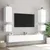 Produktbild 6 för Väggmonterad tv-bänk LED vit 100x35x41 cm