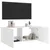 Produktbild 7 för Väggmonterad tv-bänk LED vit 100x35x41 cm