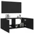 Produktbild 7 för Väggmonterad tv-bänk LED svart 100x35x41 cm