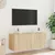 Produktbild 5 för Väggmonterad tv-bänk LED sonoma-ek 100x35x41 cm