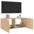 Produktbild 7 för Väggmonterad tv-bänk LED sonoma-ek 100x35x41 cm