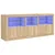 Produktbild 2 för Skänk med LED-belysning sonoma-ek 162x37x67 cm