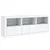 Produktbild 5 för Skänk med LED-belysning vit 181,5x37x67 cm