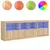 Produktbild 5 för Skänk med LED-belysning sonoma-ek 202x37x67 cm
