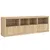 Produktbild 6 för Skänk med LED-belysning sonoma-ek 202x37x67 cm