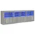 Produktbild 2 för Skänk med LED-belysning grå sonoma 202x37x67 cm