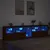 Produktbild 3 för Skänk med LED-belysning brun ek 283x37x67 cm