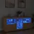 Produktbild 3 för Skänk med LED-belysning sonoma-ek 162x37x67 cm
