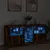 Produktbild 3 för Skänk med LED-belysning rökfärgad ek 162x37x67 cm