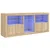 Produktbild 2 för Skänk med LED-belysning sonoma-ek 181,5x37x67 cm
