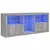 Produktbild 2 för Skänk med LED-belysning grå sonoma 181,5x37x67 cm