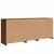Produktbild 8 för Skänk med LED-belysning brun ek 181,5x37x67 cm