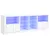 Produktbild 2 för Skänk med LED-belysning vit 202x37x67 cm