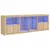 Produktbild 2 för Skänk med LED-belysning sonoma-ek 202x37x67 cm