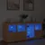 Produktbild 4 för Skänk med LED-belysning sonoma-ek 164x37x67 cm