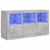 Produktbild 2 för Skänk med LED-belysning betonggrå 123x37x67 cm