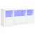 Produktbild 2 för Skänk med LED-belysning vit 142,5x37x67 cm