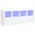 Produktbild 2 för Skänk med LED-belysning vit 163x37x67 cm