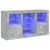 Produktbild 2 för Skänk med LED-belysning betonggrå 123x37x67 cm