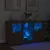 Produktbild 4 för Skänk med LED-belysning brun ek 123x37x67 cm