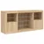 Produktbild 5 för Skänk med LED-belysning sonoma-ek 142,5x37x67 cm