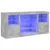 Produktbild 2 för Skänk med LED-belysning betonggrå 142,5x37x67 cm
