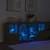 Produktbild 4 för Skänk med LED-belysning brun ek 163x37x67 cm